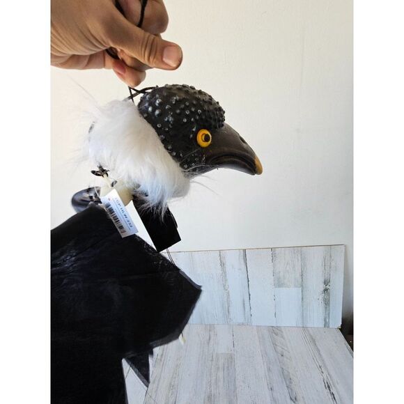 Animated crow bird Halloween prop hanging unique - Picture 7 of 9